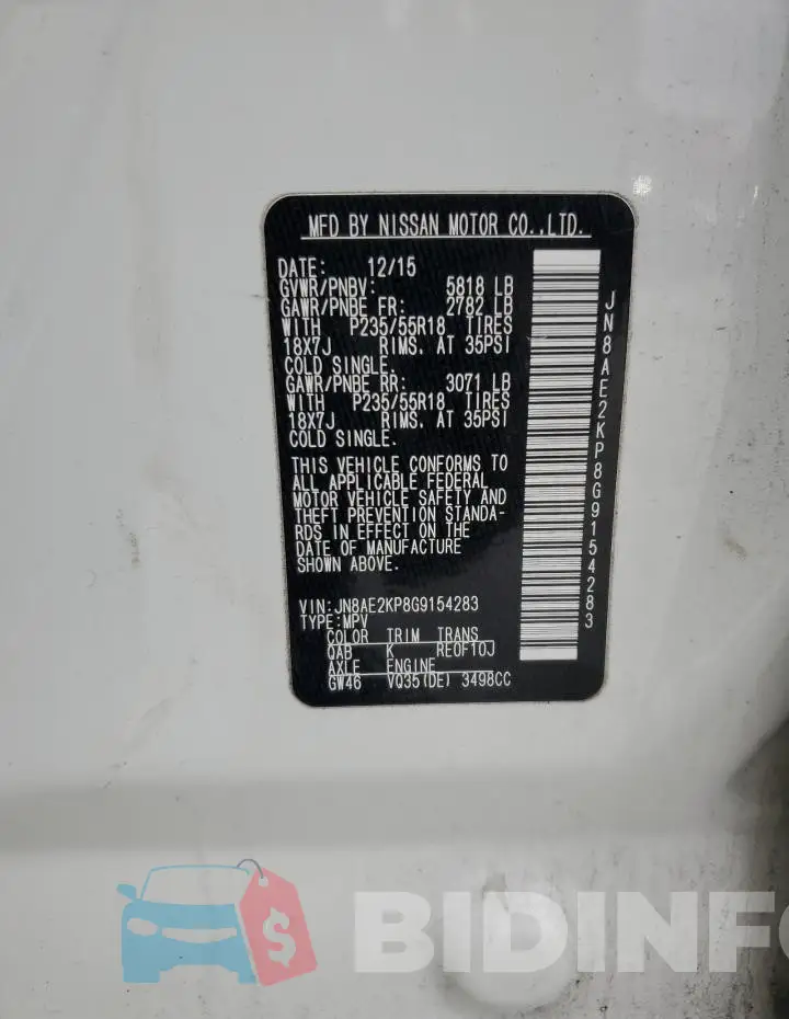 JN8AE2KP8G9154283 Photo# 13