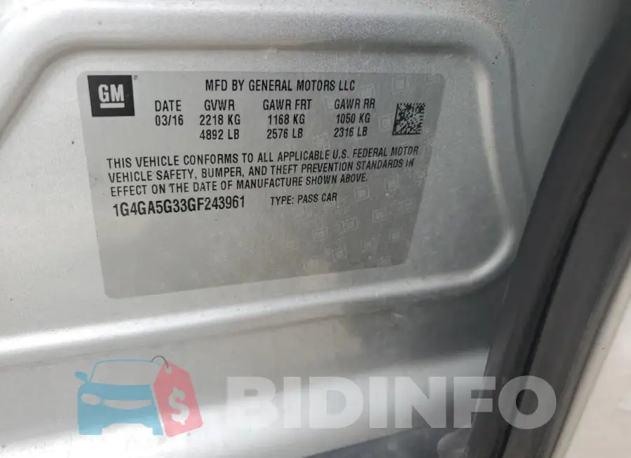 1G4GA5G33GF243961 Photo# 12