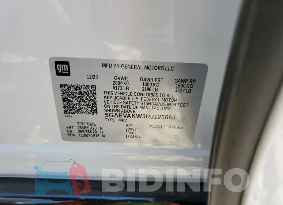 5GAEVAKW3RJ125663 Photo# 12