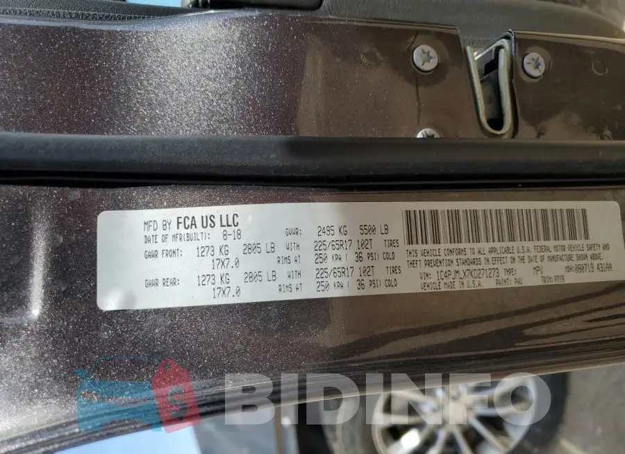 1C4PJMLX7KD271273 Photo# 13