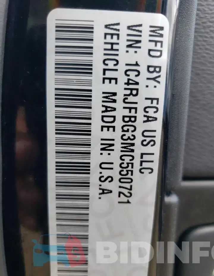 1C4RJFBG3MC550721 Photo# 13