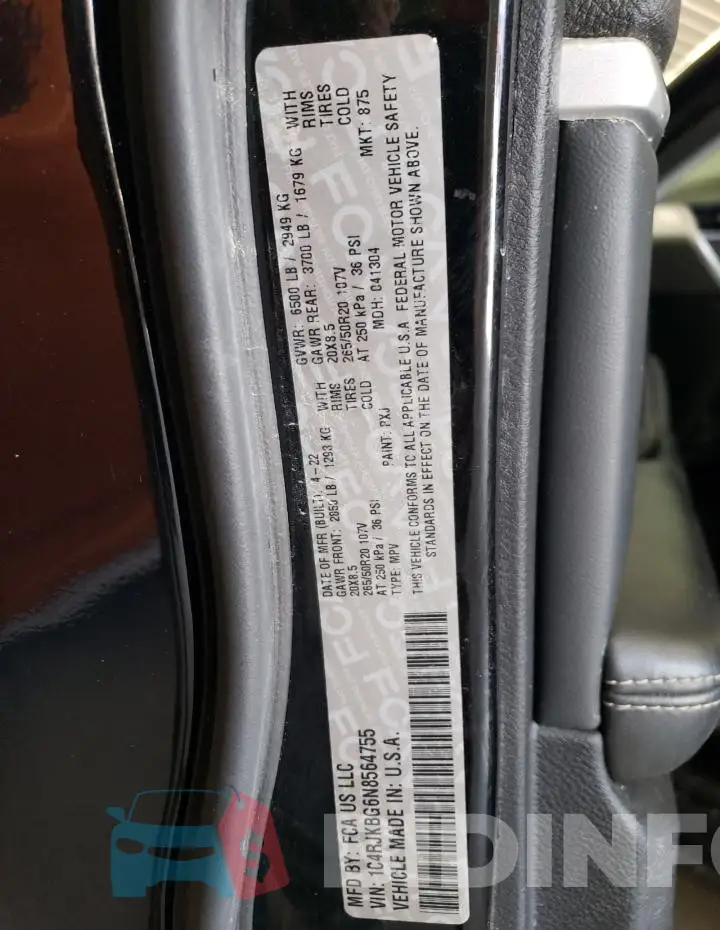 1C4RJKBG6N8564755 Photo# 13