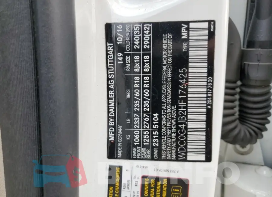 WDC0G4JB2HF176425 Photo# 13