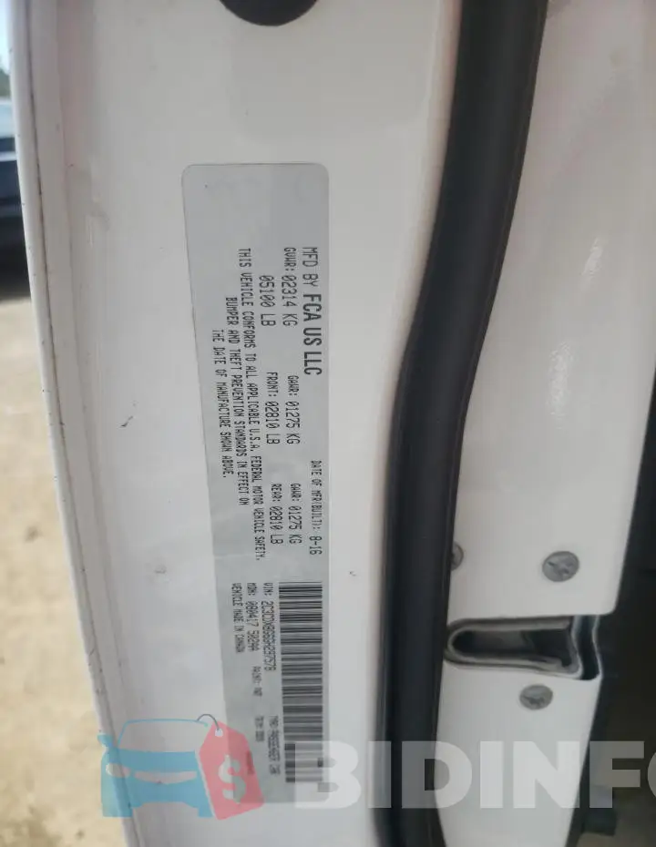 2C3CDXBG6GH297578 Photo# 13