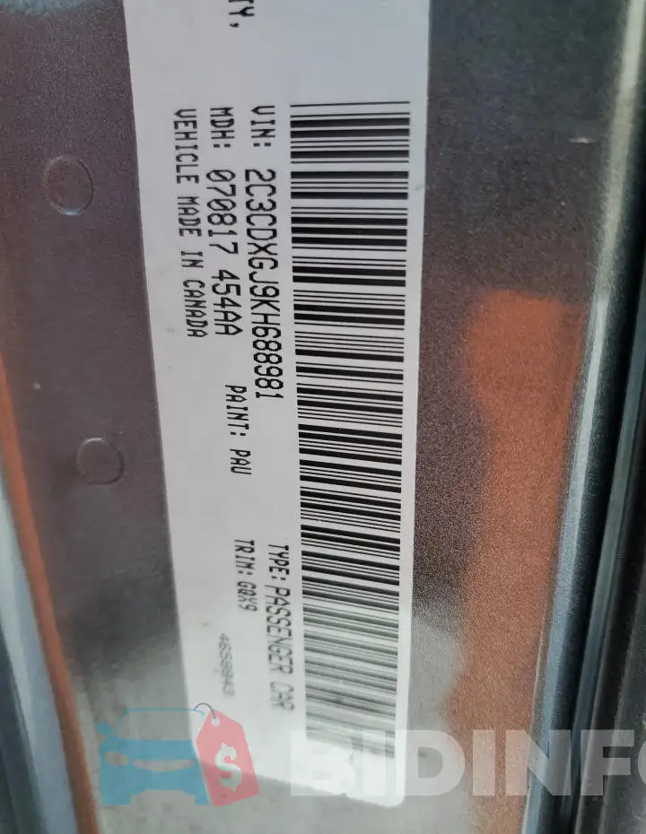 2C3CDXGJ9KH688981 Photo# 13