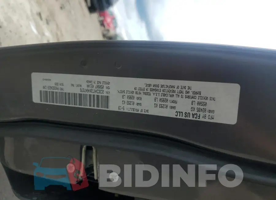 2C3CDXKT2KH647276 Photo# 13
