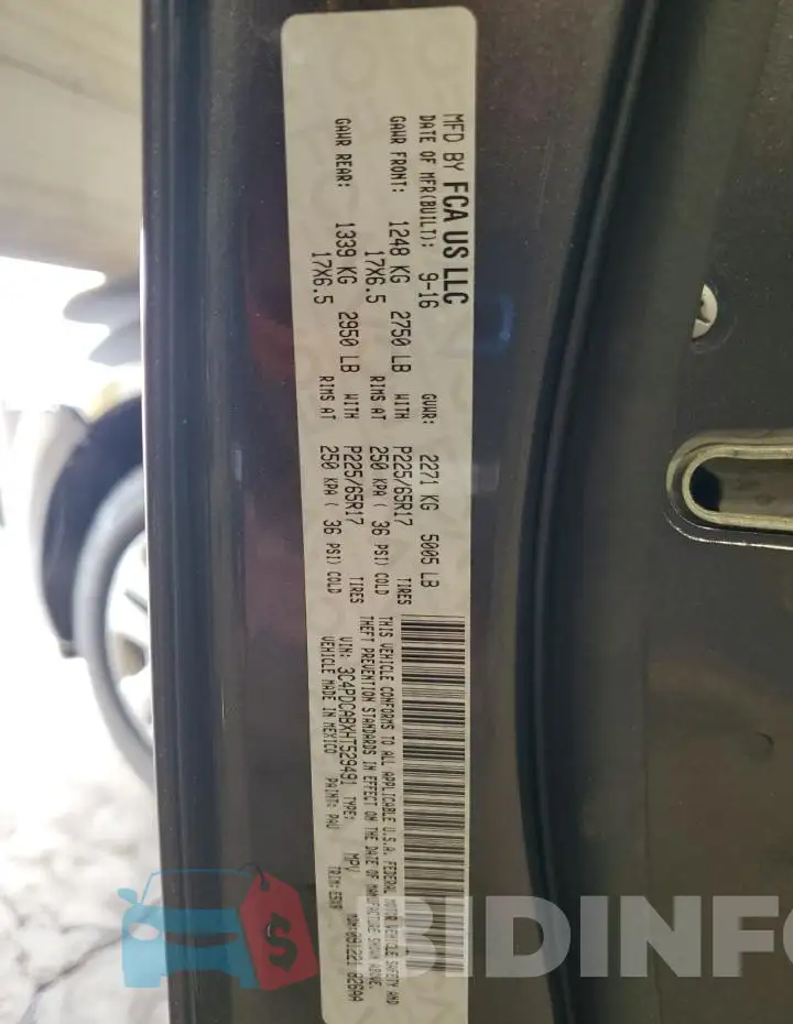 3C4PDCABXHT529491 Photo# 13