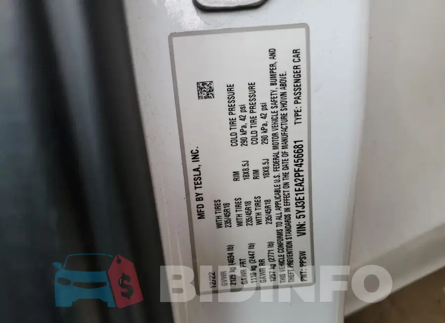5YJ3E1EA2PF456681 Photo# 12