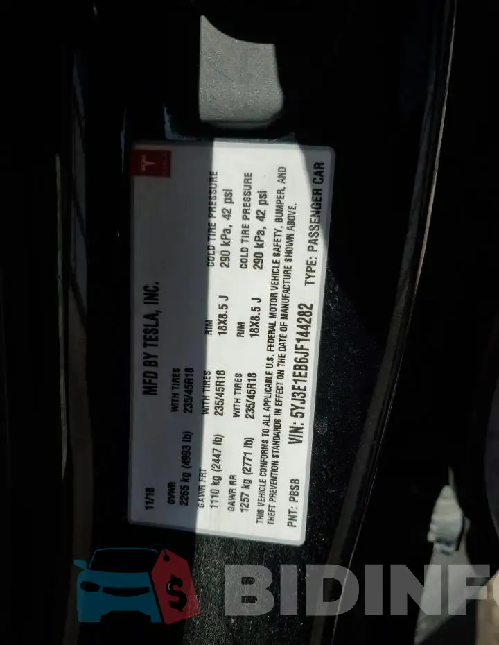 5YJ3E1EB6JF144282 Photo# 12