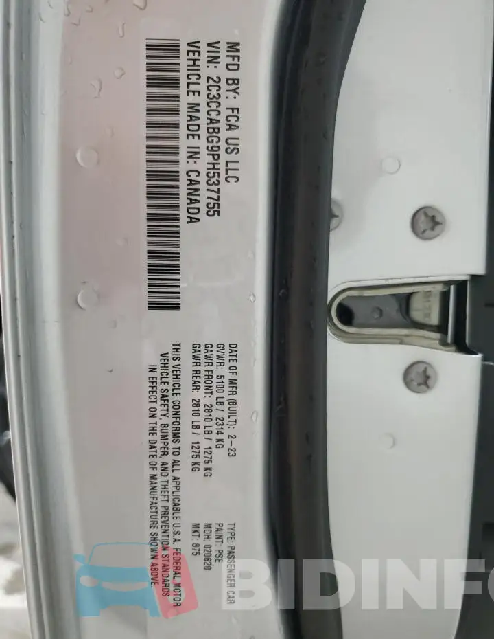 2C3CCABG9PH537755 Photo# 13