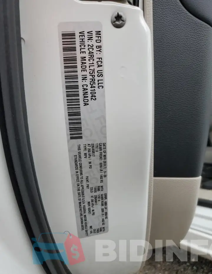 2C4RC1L75PR541042 Photo# 13