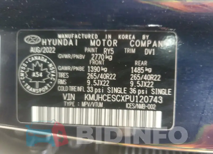 KMUHCESCXPU120743 Photo# 14