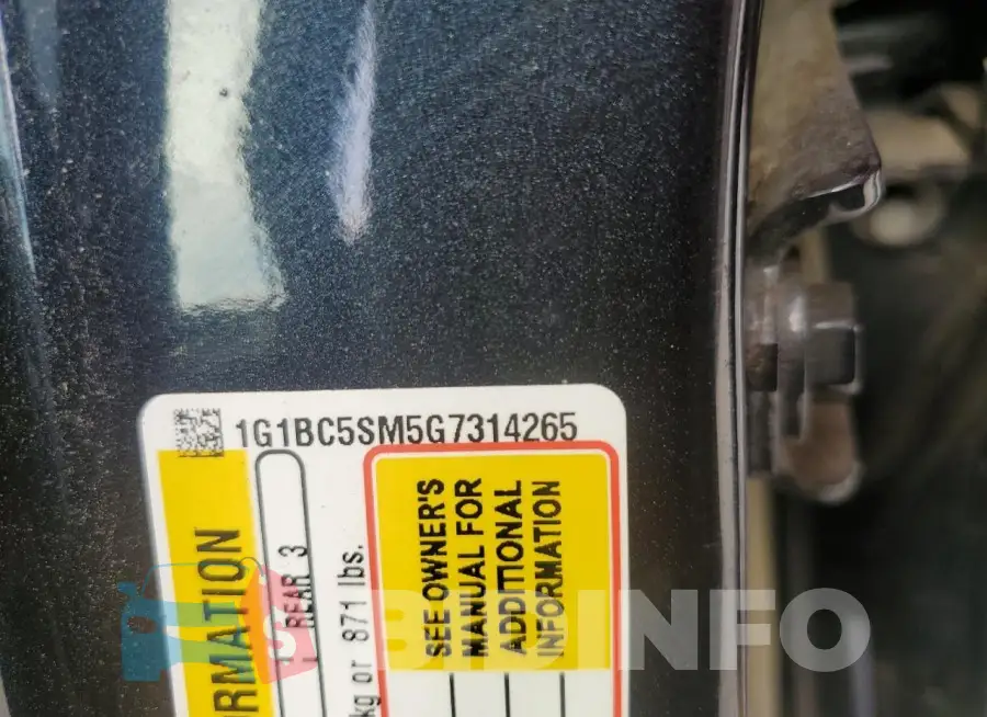 1G1BC5SM5G7314265 Photo# 12