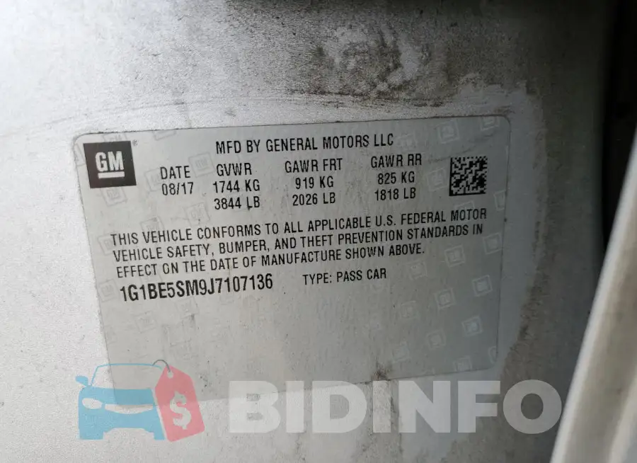 1G1BE5SM9J7107136 Photo# 12