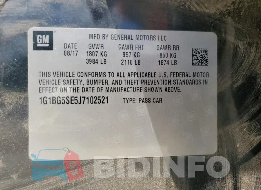 1G1BG5SE5J7102521 Photo# 12