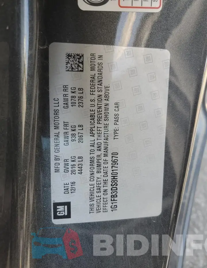 1G1FB3DS8H0179670 Photo# 12