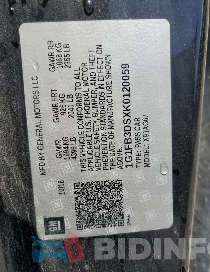 1G1FB3DSXK0120059 Photo# 12