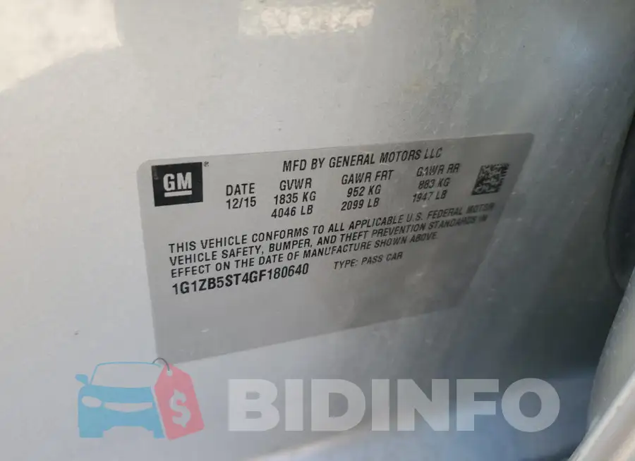 1G1ZB5ST4GF180640 Photo# 12