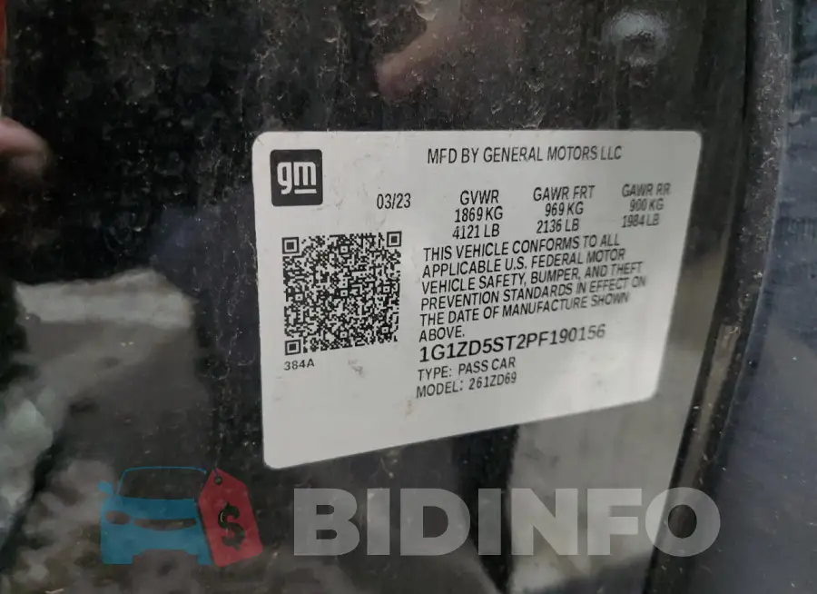 1G1ZD5ST2PF190156 Photo# 12