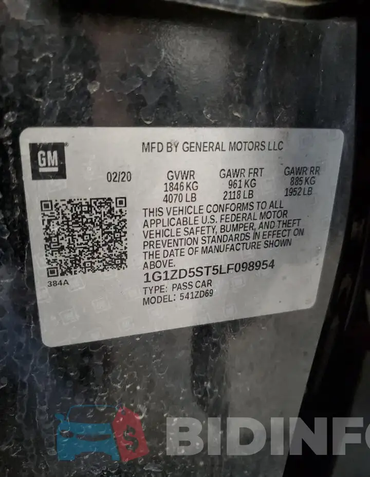 1G1ZD5ST5LF098954 Photo# 13