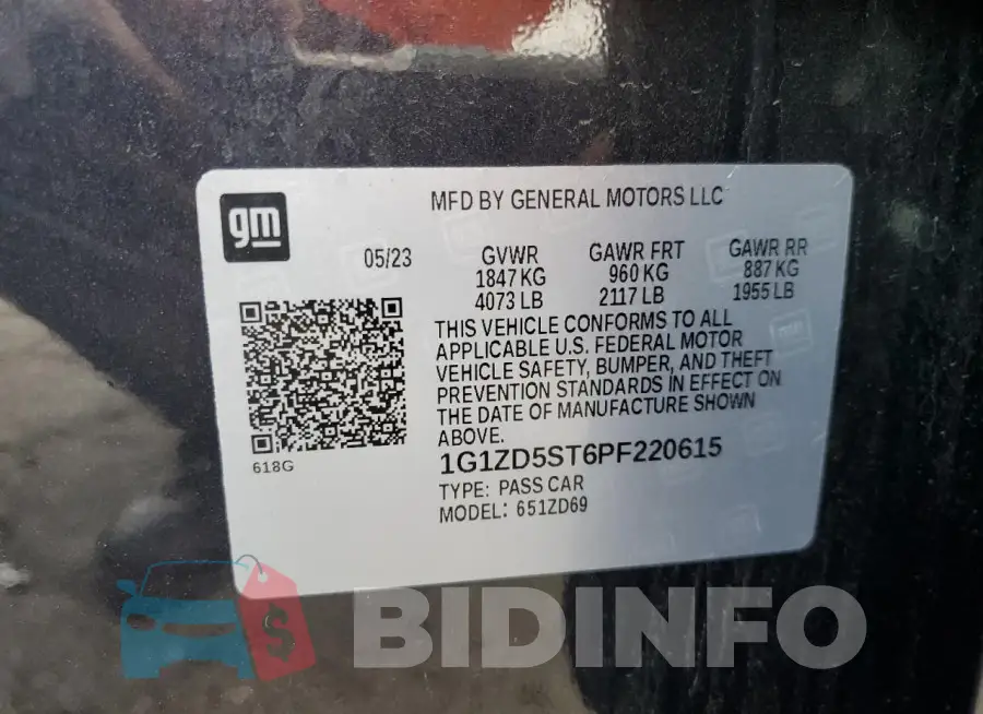 1G1ZD5ST6PF220615 Photo# 13