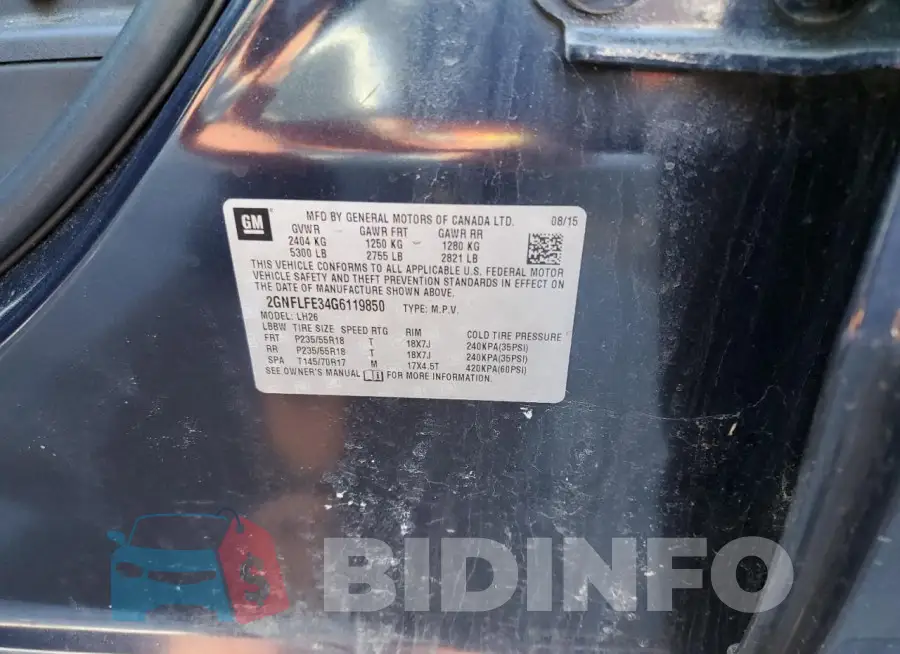 2GNFLFE34G6119850 Photo# 13