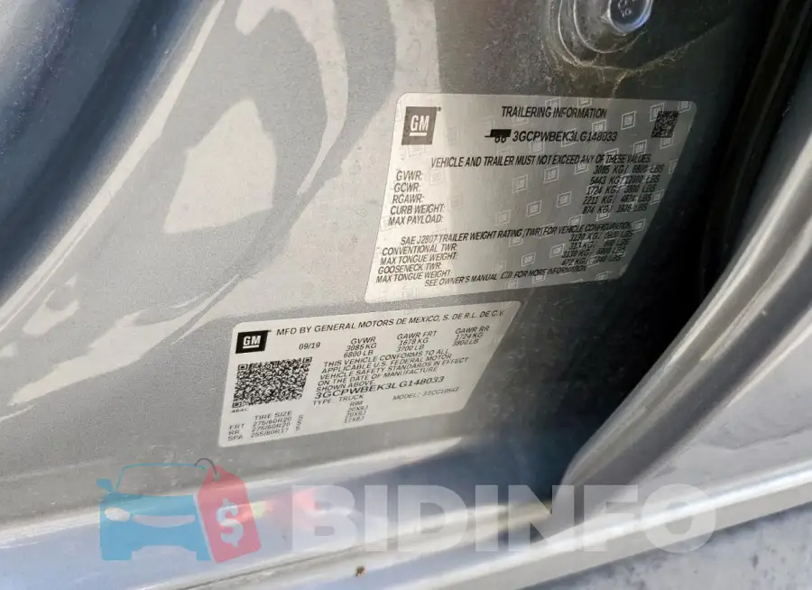 3GCPWBEK3LG148033 Photo# 13