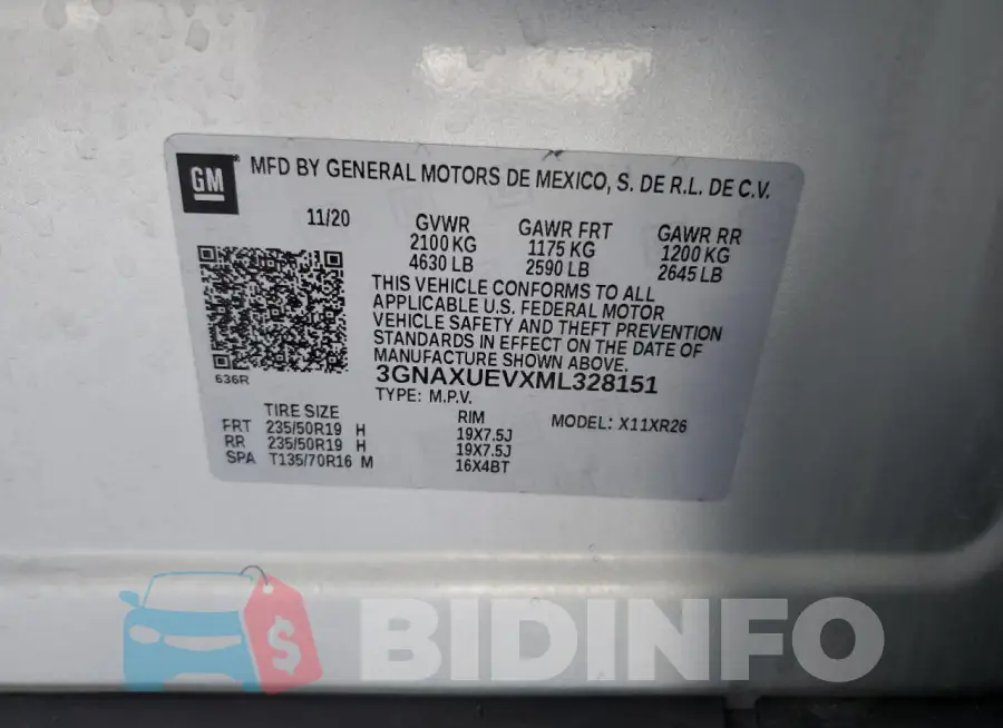 3GNAXUEVXML328151 Photo# 14
