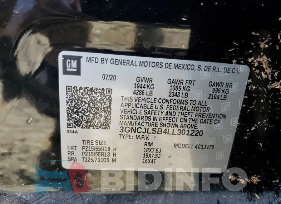 3GNCJLSB4LL301220 Photo# 12