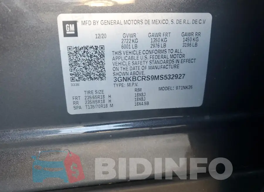 3GNKBCRS9MS532927 Photo# 13