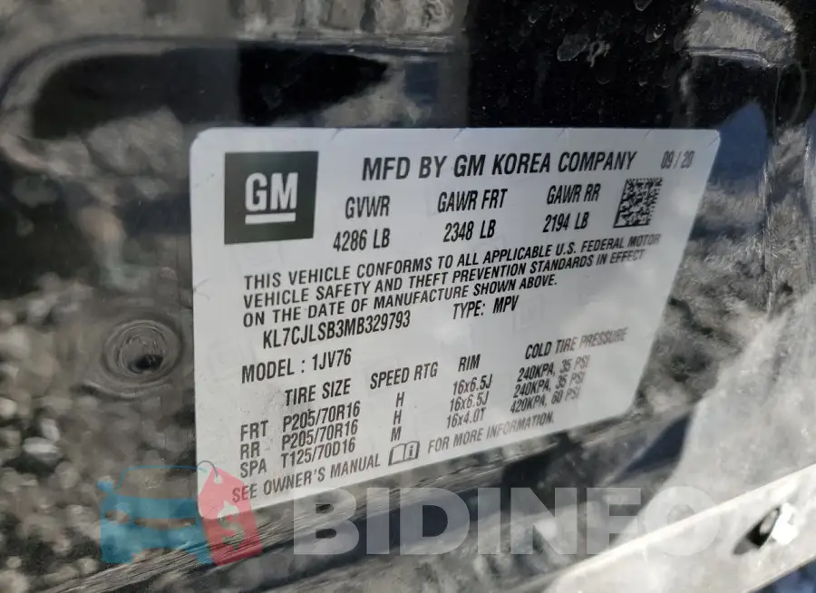 KL7CJLSB3MB329793 Photo# 13