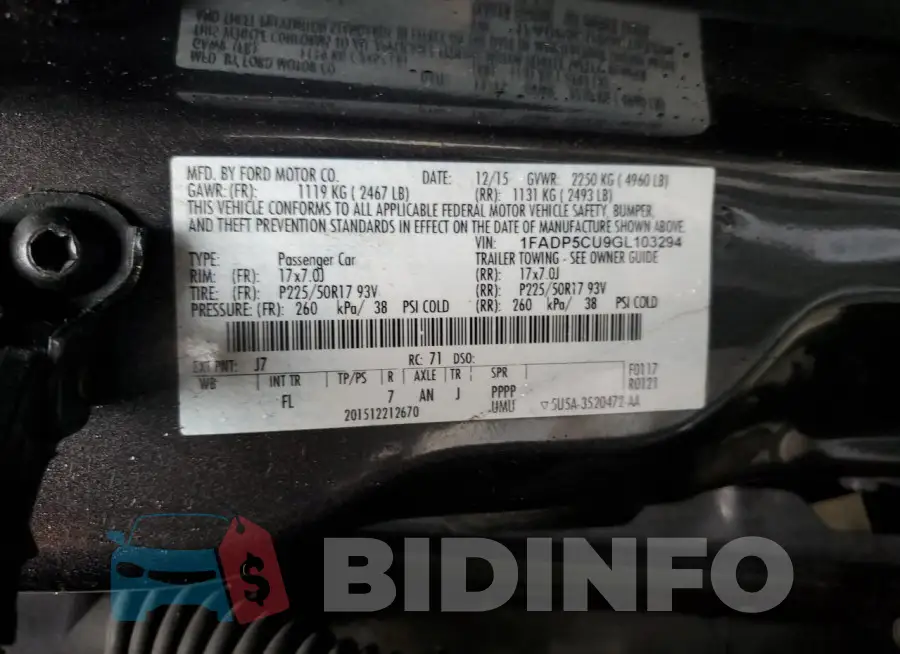 1FADP5CU9GL103294 Photo# 12