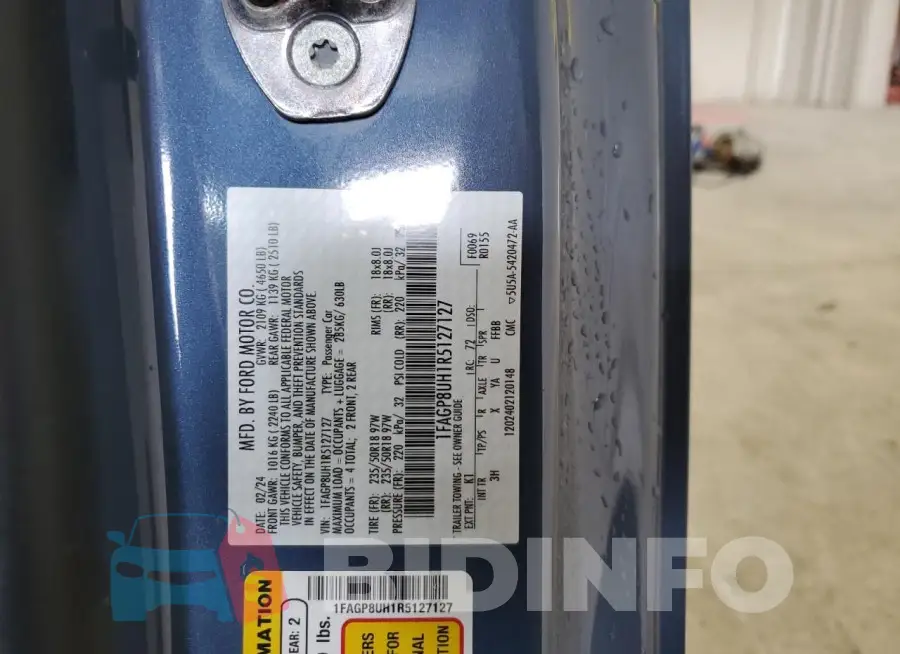 1FAGP8UH1R5127127 Photo# 12