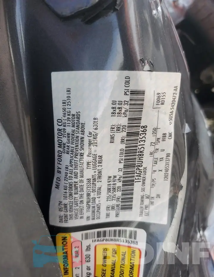 1FAGP8UH8R5135368 Photo# 13