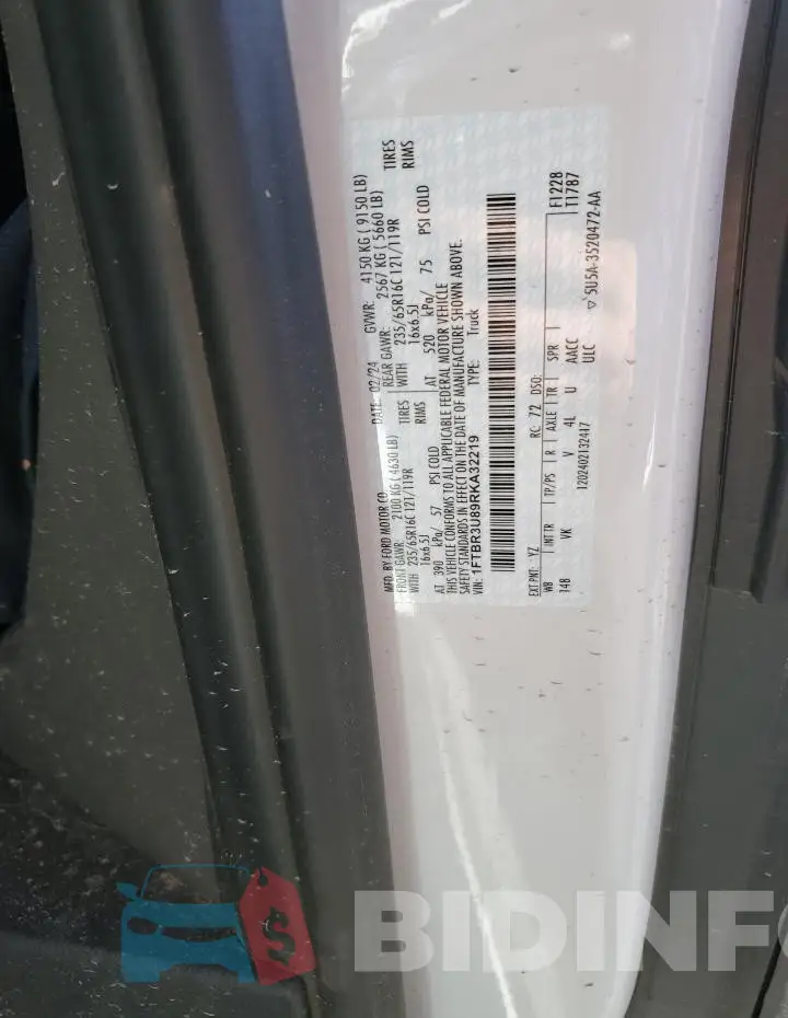 1FTBR3U89RKA32219 Photo# 13