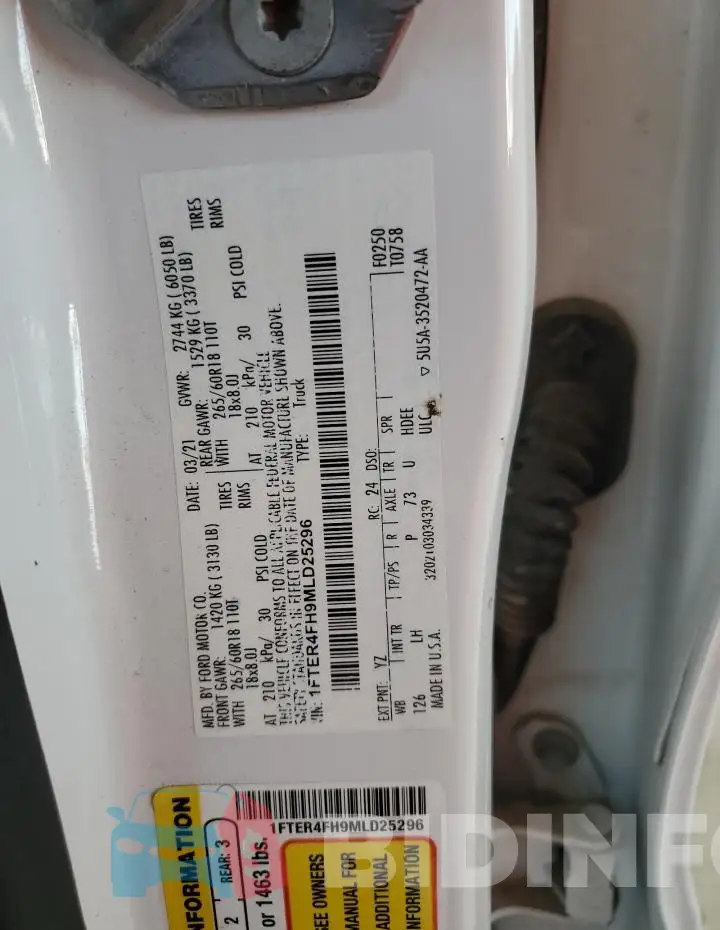 1FTER4FH9MLD25296 Photo# 13
