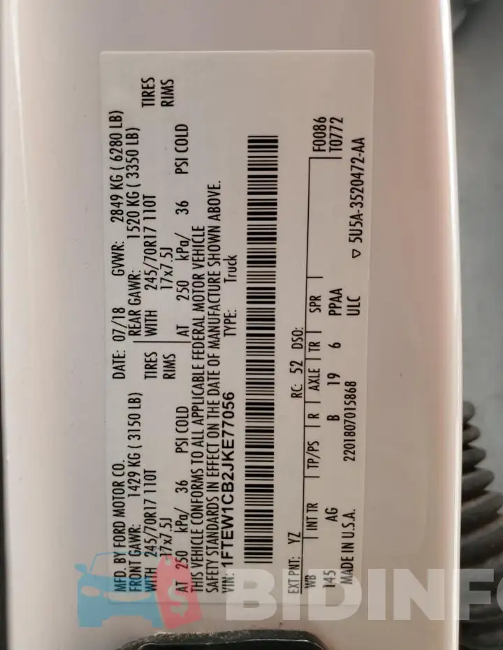 1FTEW1CB2JKE77056 Photo# 12