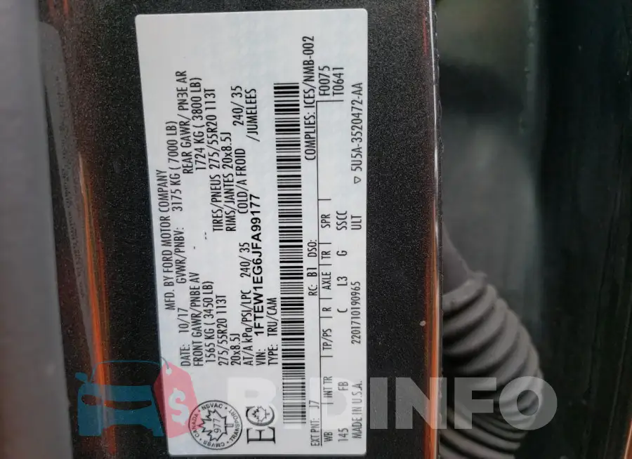 1FTEW1EG6JFA99177 Photo# 13
