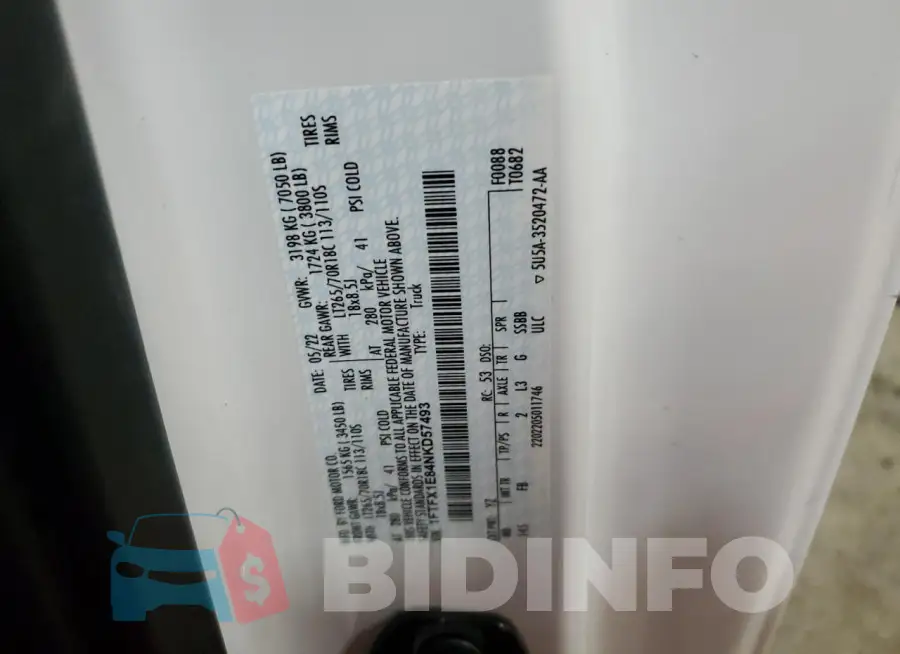 1FTFX1E84NKD57493 Photo# 12