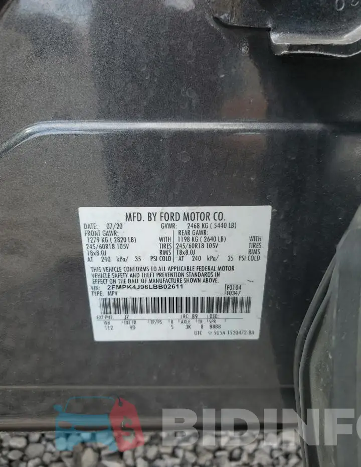 2FMPK4J96LBB02611 Photo# 13