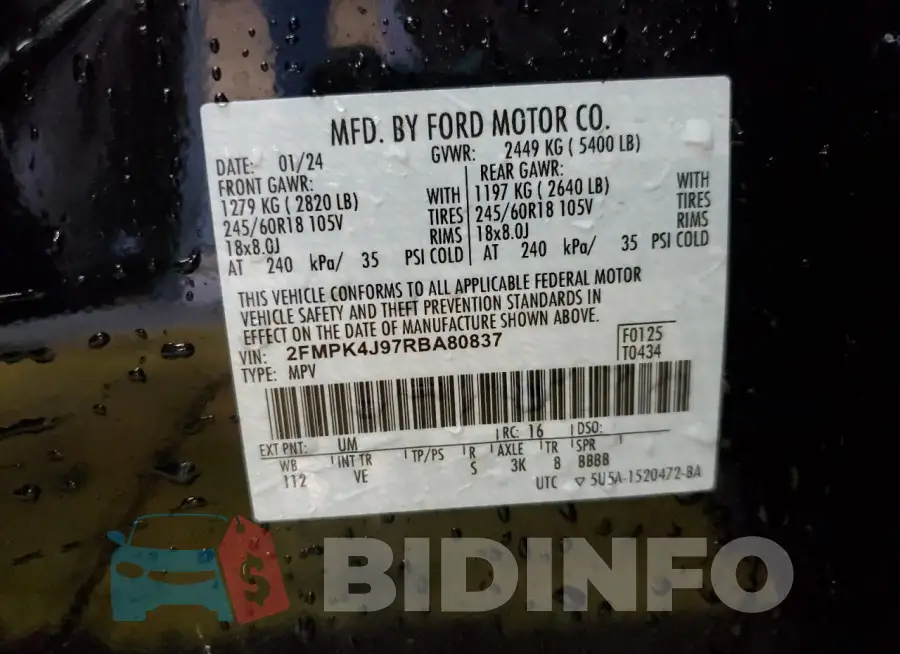 2FMPK4J97RBA80837 Photo# 14