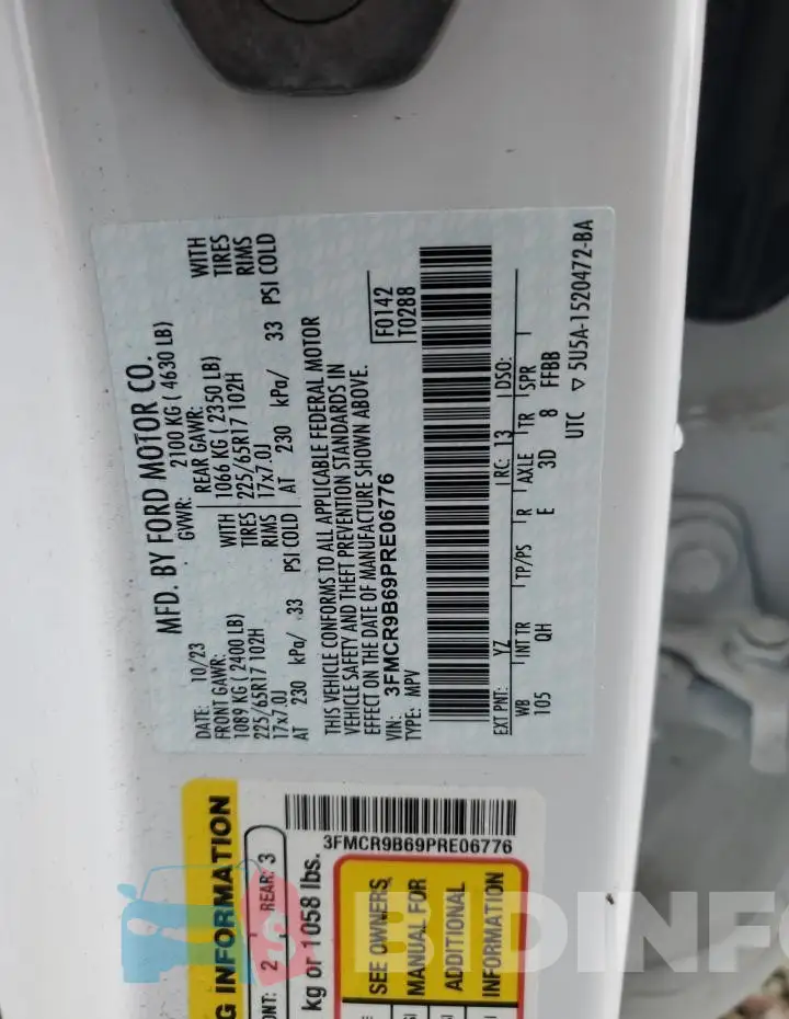 3FMCR9B69PRE06776 Photo# 13