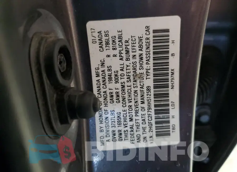 2HGFC2F79HH512589 Photo# 12