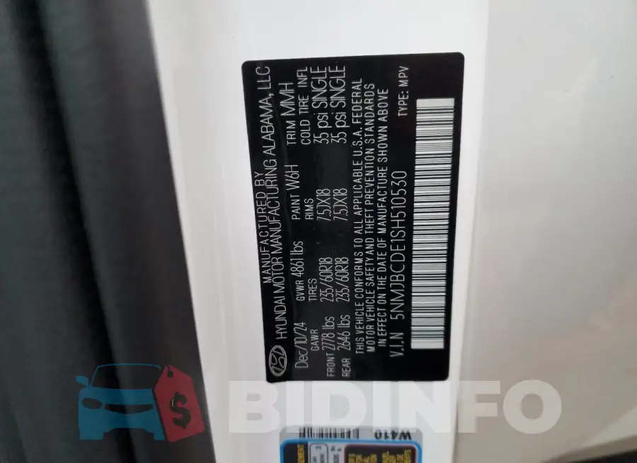 5NMJBCDE1SH510530 Photo# 13