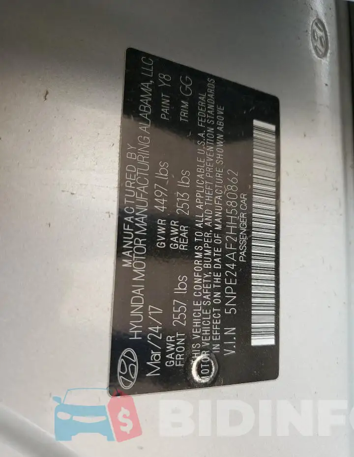 5NPE24AF2HH580862 Photo# 12