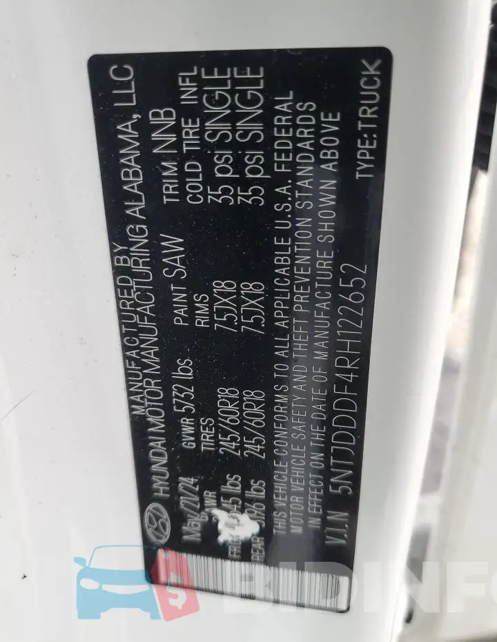 5NTJDDDF4RH122652 Photo# 13