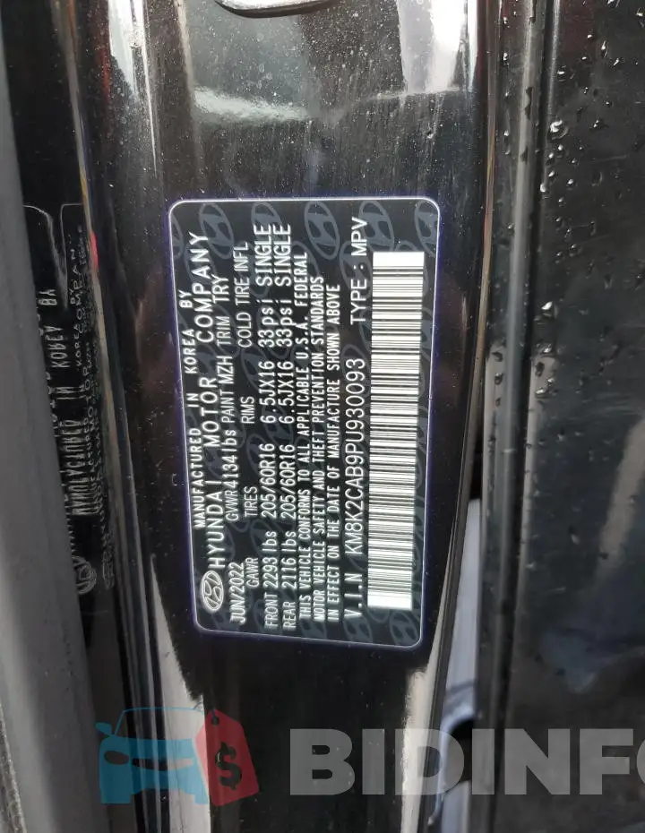 KM8K2CAB9PU930093 Photo# 12