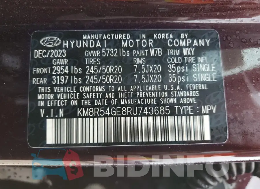 KM8R54GE8RU743685 Photo# 14