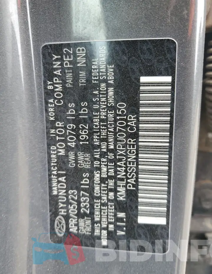 KMHLN4AJXPU070150 Photo# 12