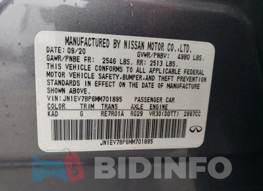 JN1EV7BP6MM701895 Photo# 12